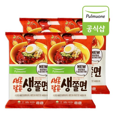 풀무원 새콤달콤 생쫄면 460g (2인분) 4개