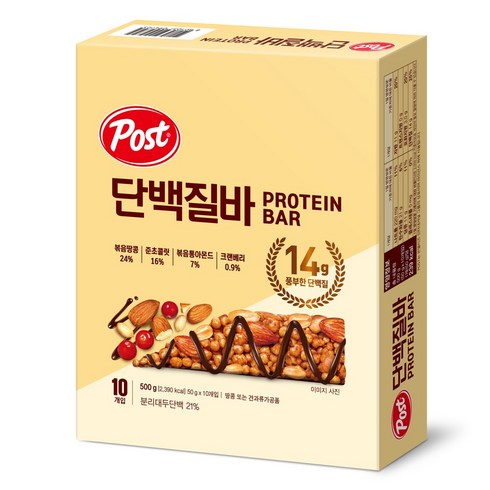 포스트 단백질바, 3개, 500g