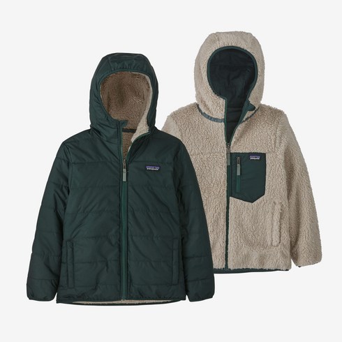 (파타고니아 100%정품) patagonia 키즈 리버서블 레디 프레디 후디 패딩 점퍼 Northern Green