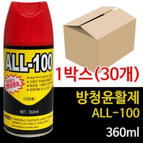 2023년 가성비 최고 방청윤활제all100 - 일신 ALL100 방청윤활제 360ml x1박스30개 구리스 냄새없는 뿌리는 장기제, 벤타샵상품선택