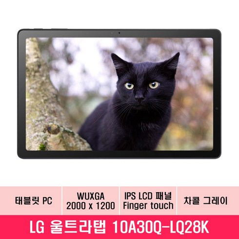 LG전자 울트라 탭 10.4 Wi-Fi 안드로이드 스냅드래곤680 FHD G패드 인강용 펜 필기 가성비 태블릿 PC 추천 EU, 128GB, 차콜그레이