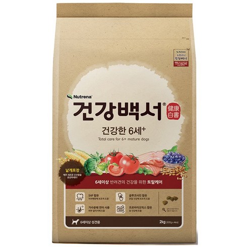 2023년 가성비 최고 건강백서 10.2 - 건강백서 생선 건강한 6세 플러스 애견사료, 연어, 10.2kg, 1개