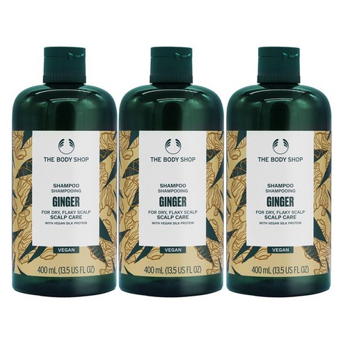 더바디샵 진저 샴푸 모발 관리 400ML, 3개