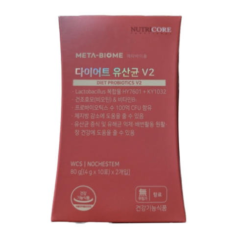 뉴트리코어 다이어트 유산균 V2 4g x 20포, 1개