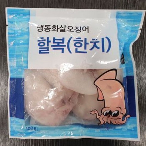 국내산 손질 한치 150g8팩 (총 2432마리 - 자연산 손질 한치 100미, 20개