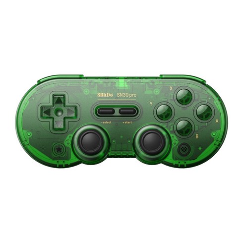 Windows-Android iOS-steam에 대한 진동 지원을 갖춘 8Bitdo SN30Pro 컨트롤러, A.반투명녹색, 1.Green