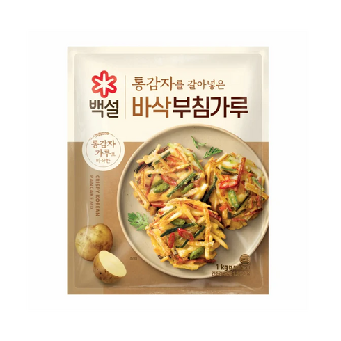 백설 부침가루 1kg - CJ제일제당 통감자를 갈아 넣은 바삭부침가루, 1kg, 1개
