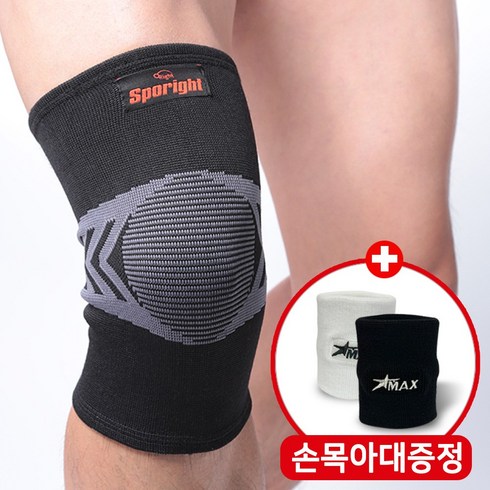 스포라이트 의료용 무릎보호대 아대 밴드 니슬리브 통증 연골 헬스 압박 관절 노인 국내제작 사은품증정, 스포라이트-무릎-블랙, 1개