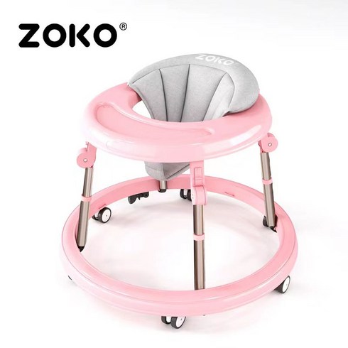 ZOKO 베이비 워커 다기능 오다리 방지 높이조절 보행기 걸음마, 3. 핑크