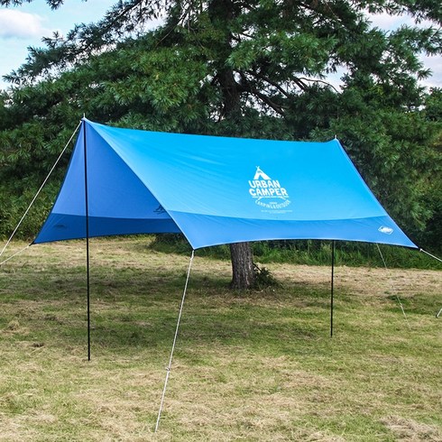 어반캠퍼 헥사 타프 420 대형 캠핑 그늘막 타프 풀세트, 헥사 타프 420_블루