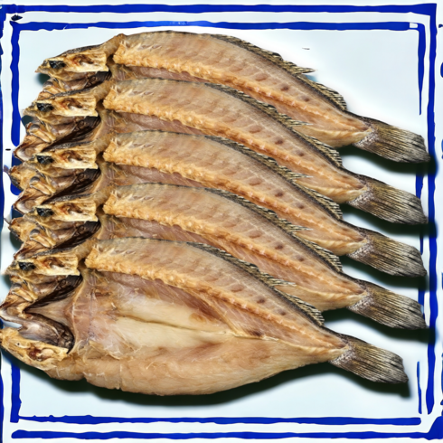 [햇살한상] 국내산 반건조 햇 민어 반건조생선 손질생선, 1개, 대2미(중국산)