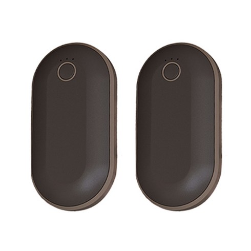 2023년 가성비 최고 힉스코리아손난로 - 충전식 손난로 보조배터리 초코넛 5200mAh 2개 한겨울을 따뜻하게, 2개 다크초코+다크초코