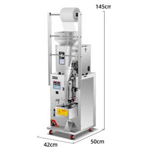 자동 과립 분말 포장기계 곡물 정량 소분기 삼면 포장, 3면 밀봉 포장기 1-50g 필름 폭 20cm