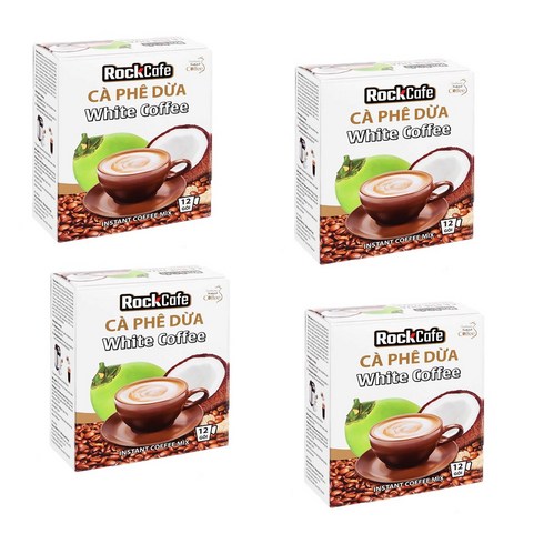 베트남 락카페 코코넛커피 RockCafe Coconut, 240g, 12개입, 4개