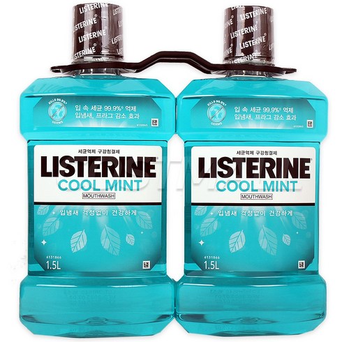 리스테린 쿨민트 1.5L x 2개 구강청결제