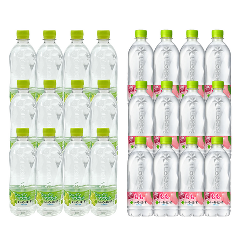 이로하스 샤인머스캣 복숭아 물 540ml (12+12 세트) 일본 천연수 화이트 피치, 1세트