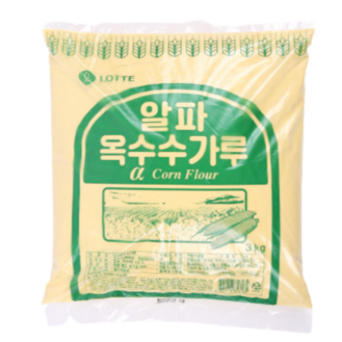 롯데 알파 옥수수 가루 3kg 분말 옥분 업소용, 1개