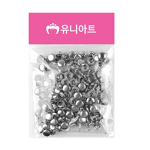 의류부자재 - 유니아트 2000 쇠단추 0.8cm, 1개