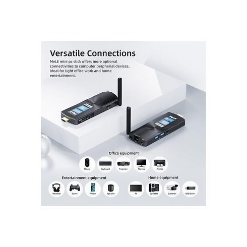 MeLE PCG02 Fanless Mini PC 스틱 창s 11 홈 N4000 4GB/128GB 휴대용 Min...