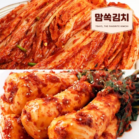 맘쏙김치 - 맘쏙김치 만든 경상도식 배추김치3kg+총각김치3kg (100%국산), 6kg, 1개