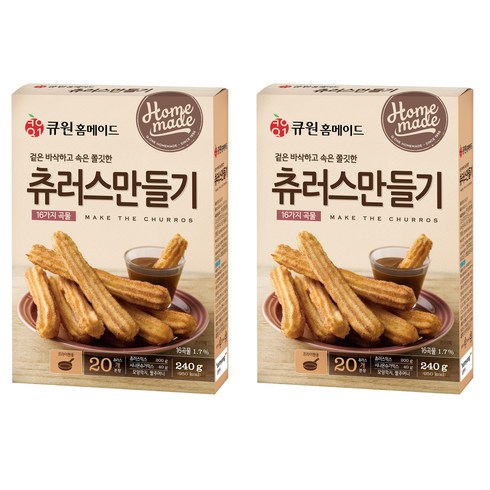 큐원 홈메이드 츄러스 만들기 240g 프라이팬용, 480g, 2개