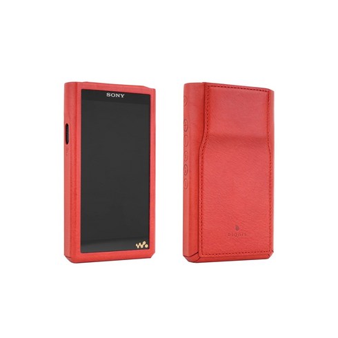 SONY 소니 디지털 오디오 플레이어 고급가죽케이스 NW-WM1AM2 NW-WM1ZM2 MIDAS2 Dark Brown, 빨간색 x1