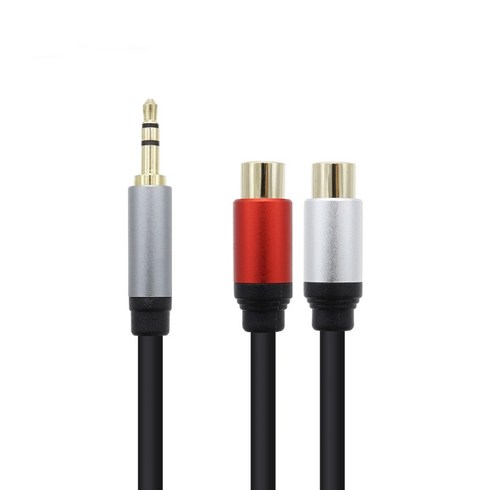 2023년 가성비 최고 rcatotrs - 스테레오 AUX 3.5mm 수 2RCA 암 MF 스피커 앰프 연결 우퍼변환 케이블 젠더, 1.8m