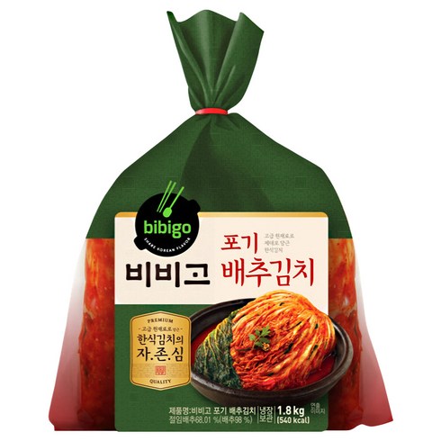 비비고포기김치 - 비비고 포기배추김치 1.8Kg, 1개