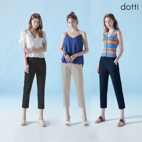 도티 여성 나일론 7부 팬츠 3종 - (현대홈쇼핑) [도티 dotti] 도티 SUMMER 여성 나일론 7부 냉감 팬츠 3종 (NW7W)556413