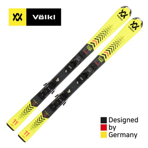 2023년 가성비 최고 뵐클어린이스키 - VOLKL 아동스키 RACETIGER JR YEL+4.5 VMotion 20