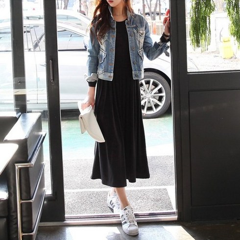 데일리앤 프로아 주름 롱 원피스 홈드레스