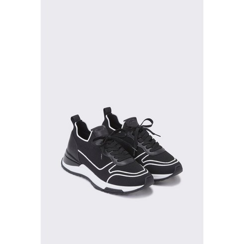 슈콤마보니운동화 - [백화점 매장정품] 슈콤마보니 여성운동화 [] SUECOMMA BONNIE DG4DS24003BWX Leather patch knit sneakers(black&white)