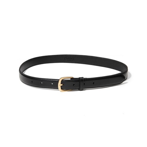 halden벨트 - HALDEN (W) simple gold cowhide leather belt (T019_black)