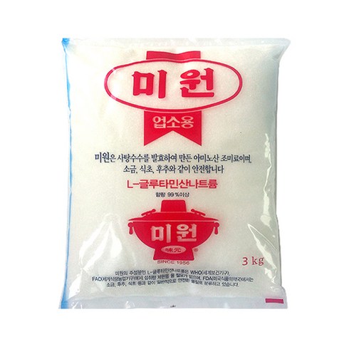 미원3kg - 청정원 업소용미원, 3kg, 1개