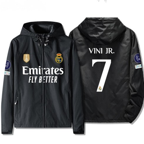 레알마드리드 바람막이 윈드러너 축구 후드 재킷 트레이닝 집업 윈드브레이커