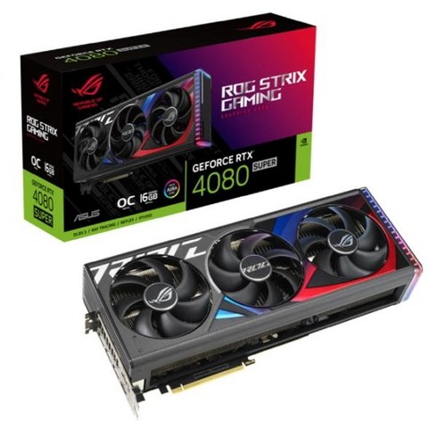 ASUS ROG STRIX 지포스 RTX 4080 SUPER O16G GAMING OC D6X 16GB, ROG STRIX RTX4080 SUPER OC