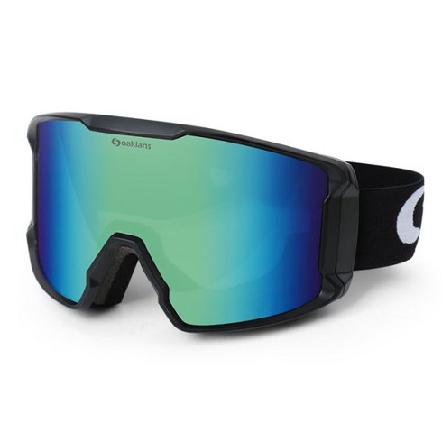 2023년 가성비 최고 otg고글 - 오클랜즈 S7 스노우 스키 보드용 고글, 블랙프레임+블루골드밀러렌즈