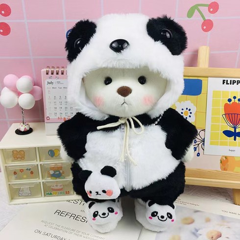 레나베어 의상 정품 곰돌이인형 테디테일즈 옷세트, 크림베어+브라운토끼세트, 선물세트