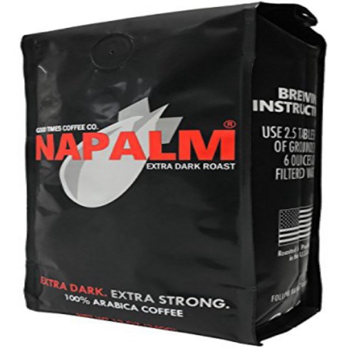 Napalm Coffee EXTRA DARK ROAST Whole Bean Coffee 100% Arabica 12 Ounce Bag, 1개