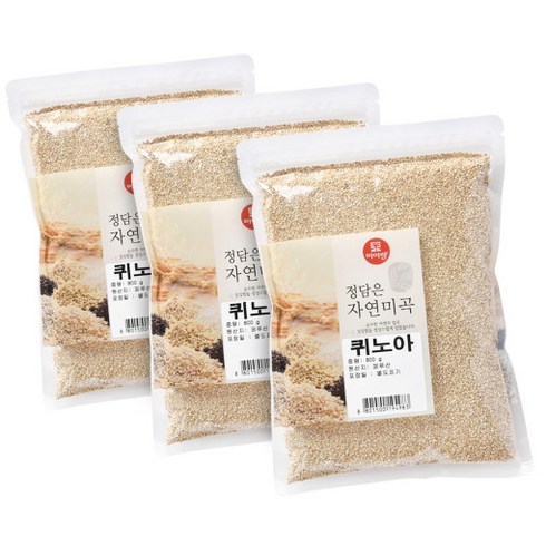 질마재퀴노아 - 퀴노아 2.4kg(800gx3개) 화이트 퀴노아 슈퍼곡물 샐러드재료, 3개