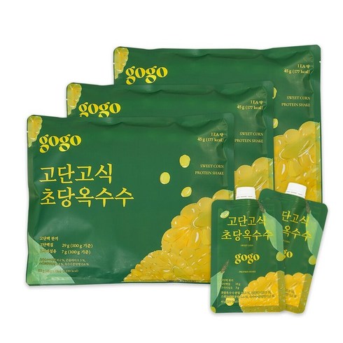 고단고식 - 고단고식 단백질쉐이크 초당옥수수 3세트 45g x 21개, 88g, 3개