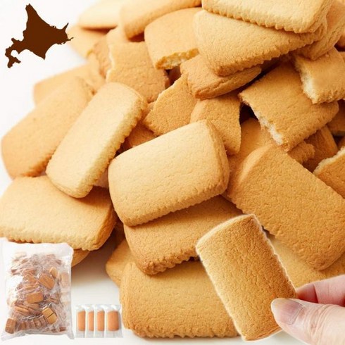 일본 내추럴 라이프 홋카이도 버터 쿠키 17.6 온스 (500 g) 이유 있음 개별 포장 구운 과자 가치 대용량 선물 (1 봉지 (17.6 g) x 1), 500 그램 (x 1)