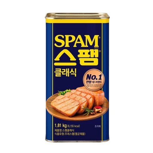 스팸대용량 - CJ 제일제당 백설 스팸 클래식 1.81kg 업소용 대용량, 4개