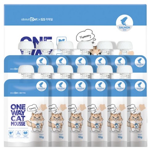 [초특가] 30개세트 근본 캣무스 고양이 간식 연어 90g, 30개