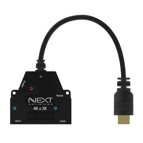 이지넷 NEXT-4202SPC4K 모니터분배기 1:2 HDMI 오디오미지원, 1개, 1개