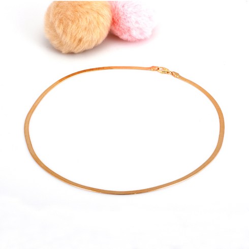 18K 4mm 스네이크체인 목걸이 - 유앤미쥬얼리 14K 18K 스네이크 체인 목걸이 골드목걸이