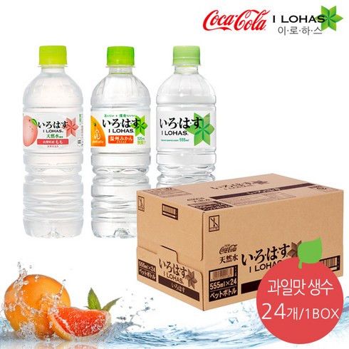 이로하스 일본음료 복숭아(모모) 24개, 555ml