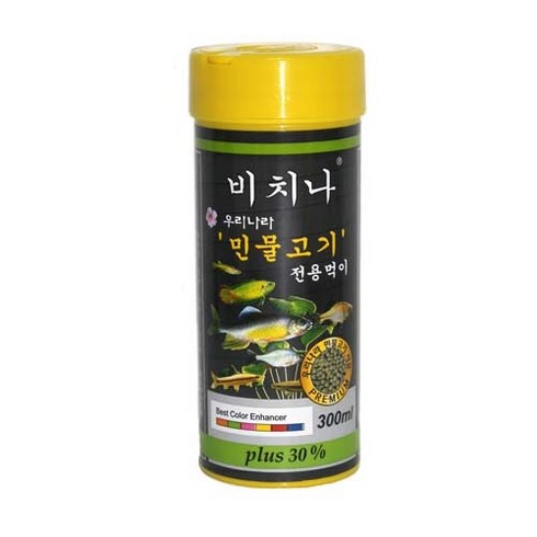 비치나 민물고기 전용 먹이 300ml 사료 관상어먹이 관상어사료 국내민물고기 사료, 1개
