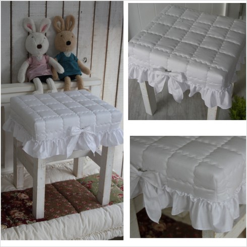 러블리하우스 의자커버맞춤제작, 사각화이트색