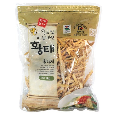 용대리황태 하늘내린 황태 황태채, 1kg